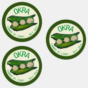 Etiquetas Gumbo de verduras de las vegetales de Okra Pods co
