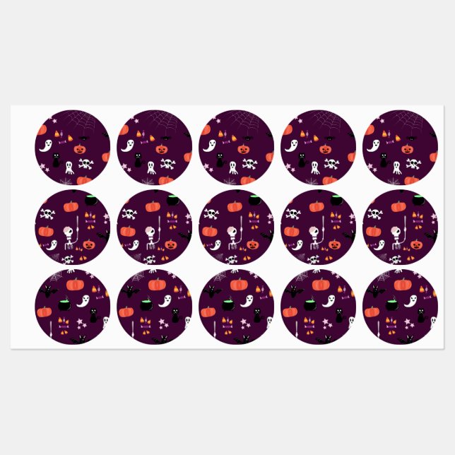 Etiquetas Halloween (Hoja)