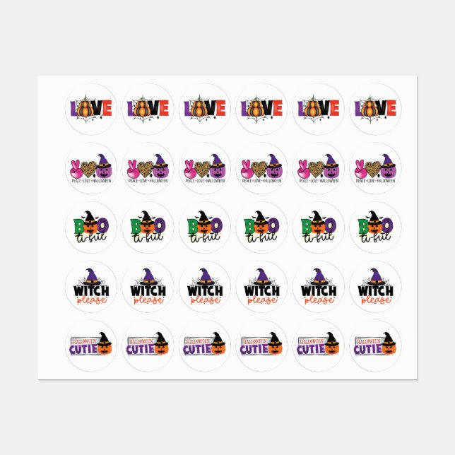 Etiquetas Halloween (Hoja)