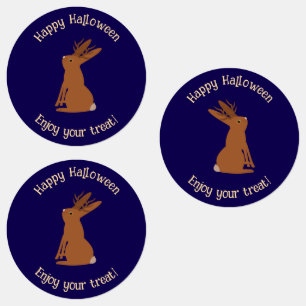 Etiquetas Halloween Jackalope Trick o Tret Personalizado