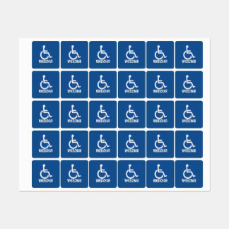 Etiquetas Handicapped Wheelchair