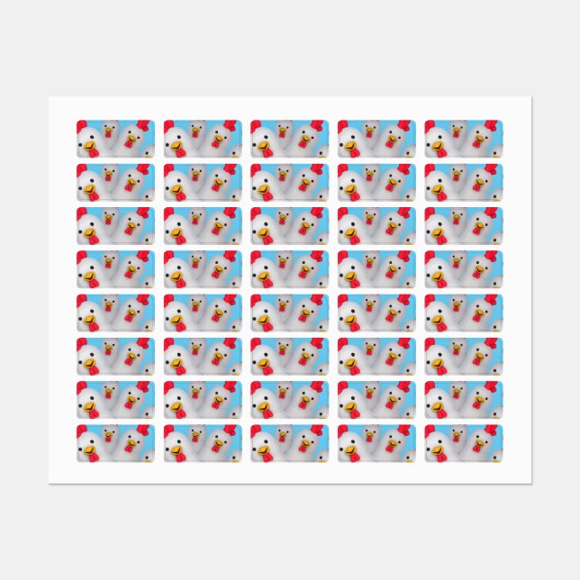 Etiquetas Happy hen clipart (Hoja)