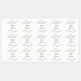 Etiquetas He asked she said yes engagement simple minimal 