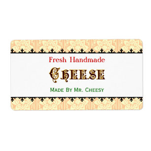 Etiquetas hechas a mano de encargo del queso del