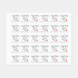 Etiquetas Hecho a mano con amor sólo para ti