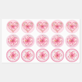 Etiquetas Hibiscus & lace PINK