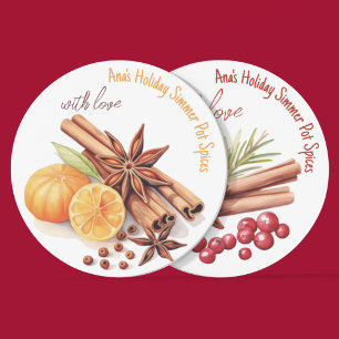 Etiquetas Holiday Simmer Pot Spices
