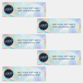 Etiquetas Holograma de logotipo empresarial y texto Personal