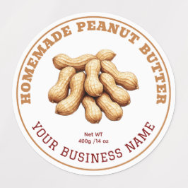 Etiquetas Homemade Peanut Butter Product Label Waterproof
