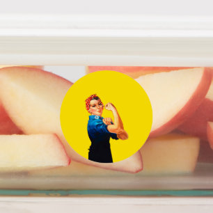 Etiquetas Icónico Rosie The Riveter Retro Style