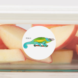 Etiquetas Ilustracion chameleon personalizado de Jackson