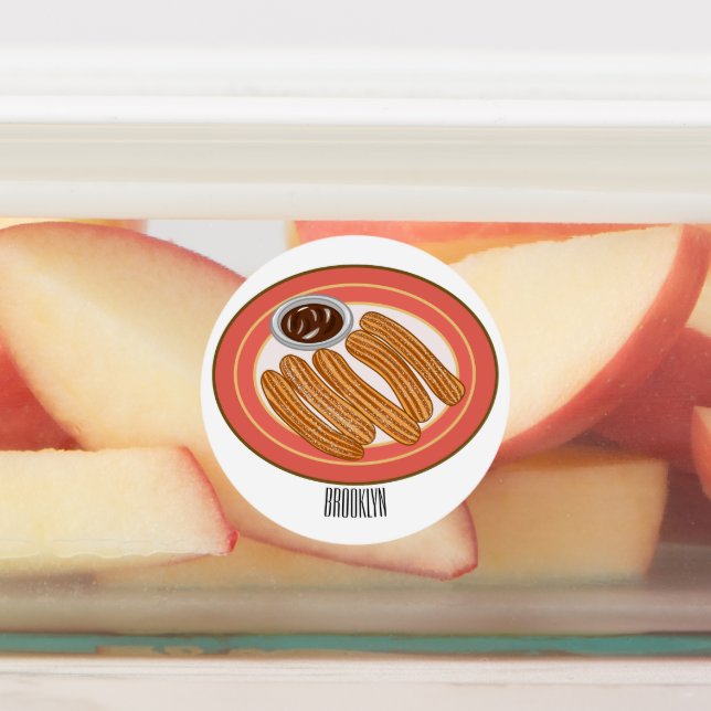 Etiquetas Ilustracion Churro personalizado (Fijada)