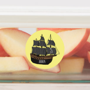 Etiquetas Ilustracion de personalizado de buques piratas