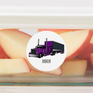 Etiquetas Ilustracion de personalizado de camiones semirremo