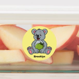 Etiquetas Ilustracion de personalizado de coco y koala cuta