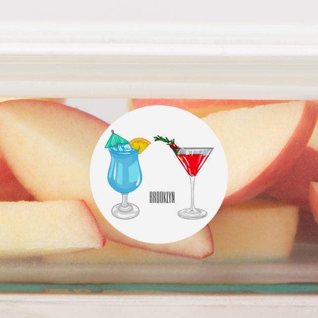 Etiquetas Ilustracion de personalizado de cócteles (Fijada)