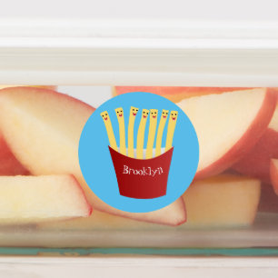 Etiquetas Ilustracion de personalizado de comida rápida de p