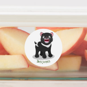 Etiquetas Ilustracion de personalizado de demonio de Tasmani