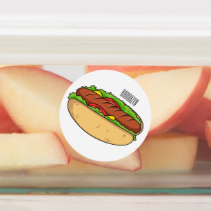 Etiquetas Ilustracion de personalizado de hot dog