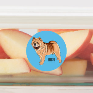 Etiquetas Ilustracion de personalizado de perro Chow Chow