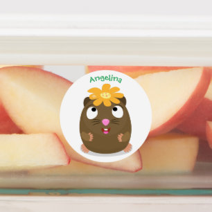 Etiquetas Ilustracion de personalizado feliz de conejillo de