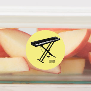 Etiquetas Ilustracion de piano personalizado de teclado