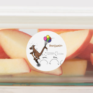 Etiquetas Ilustracion personalizado canguro del humor austra