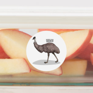 Etiquetas Ilustracion personalizado de aves de la Uem