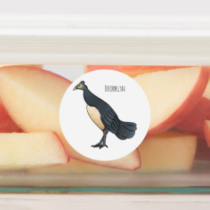 Etiquetas Ilustracion personalizado de aves de Maleo