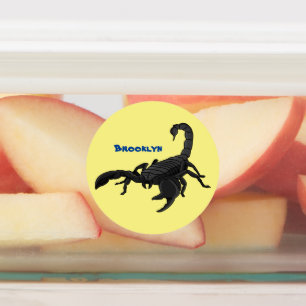 Etiquetas Ilustracion personalizado de escorpión hambriento 