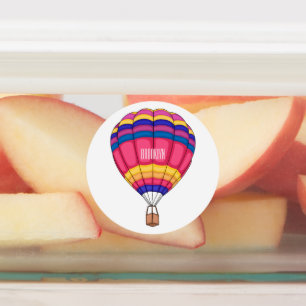 Etiquetas Ilustracion personalizado de globo aerostático