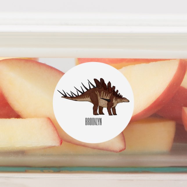 Etiquetas Ilustracion personalizado de Kentrosaurus (Fijada)