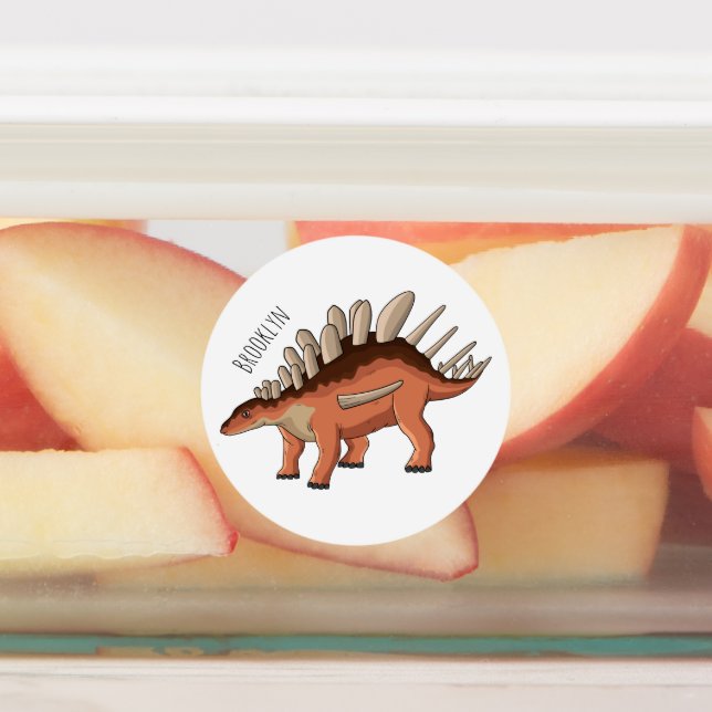 Etiquetas Ilustracion personalizado de Kentrosaurus (Fijada)