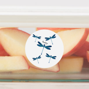 Etiquetas Ilustracion personalizado de la libélula