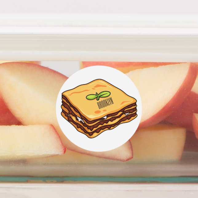 Etiquetas Ilustracion personalizado de Lasagna (Fijada)