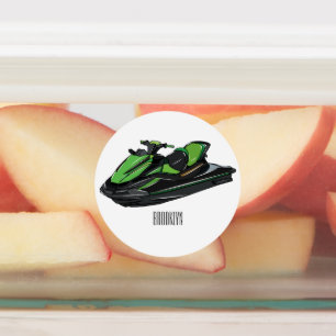 Etiquetas Ilustracion personalizado de moto acuática