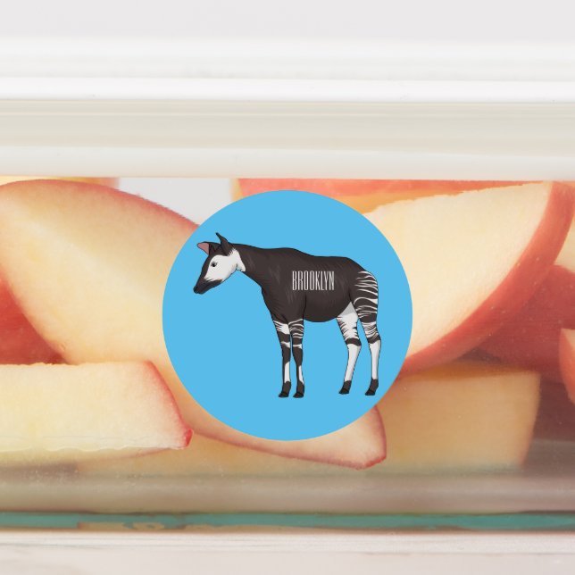 Etiquetas Ilustracion personalizado de Okapi (Fijada)