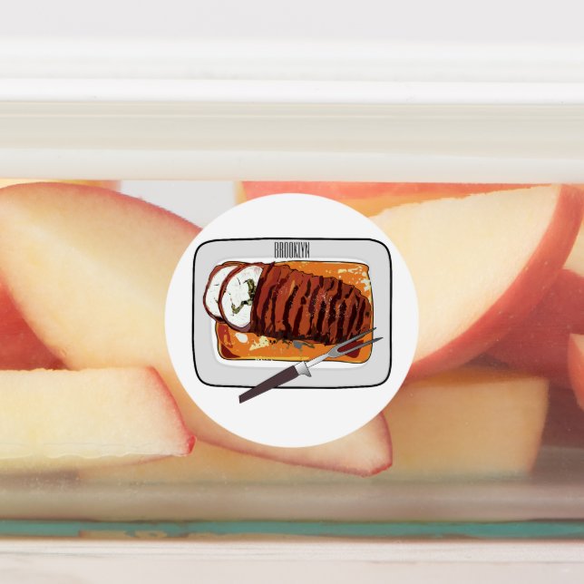 Etiquetas Ilustracion personalizado de pavo asado (Fijada)