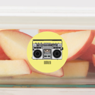 Etiquetas Ilustracion personalizado de radio