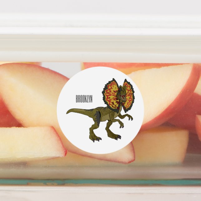 Etiquetas Ilustracion personalizado Dilophosaurus (Fijada)