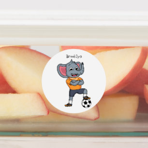 Etiquetas Ilustracion personalizado futbolista elefante