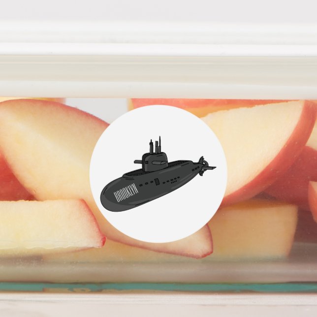 Etiquetas Ilustracion personalizado submarino (Fijada)
