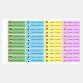 Etiquetas Ilustraciones de animales de safari en escuelas pe