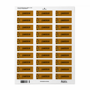 Etiquetas infantiles de Scooby-Doo Camuflaje