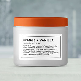 Etiquetas Ingredientes de borde negro delgado Minimalista mo