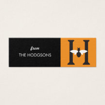 Etiquetas iniciales de regalo de H Bee Happy Skinn