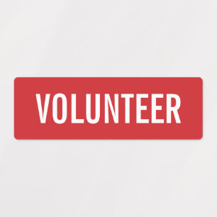 Etiquetas Insignia del Voluntario Rojo