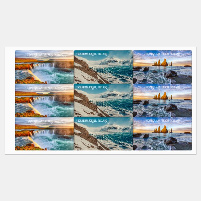 Etiquetas Islandia (Hoja)