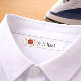 Etiquetas Japan Art Deco Flag | Custom Iron-On Name Label