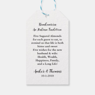 Etiquetas Jordan Almond Favor, Etiquetas Bodas, Gr